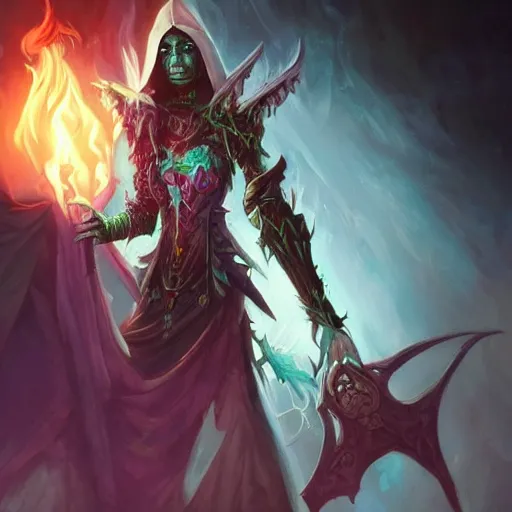 Image similar to potrait of beautiful necromancer from Magic The Gathering