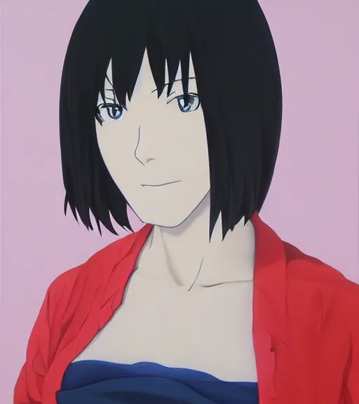 Image similar to david chipperfield painting of an anime woman