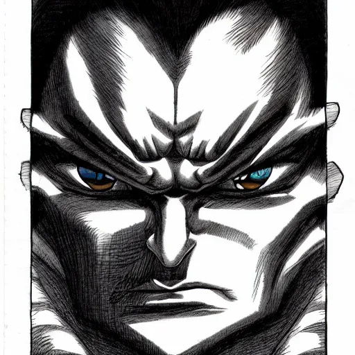 Prompt: the face of god, by kentaro miura