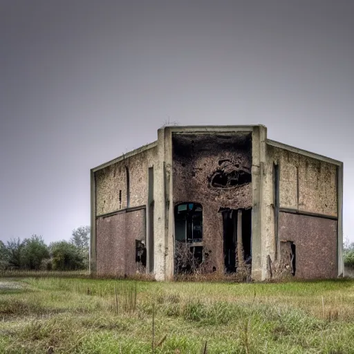 Image similar to abandoned architectural masterpiece