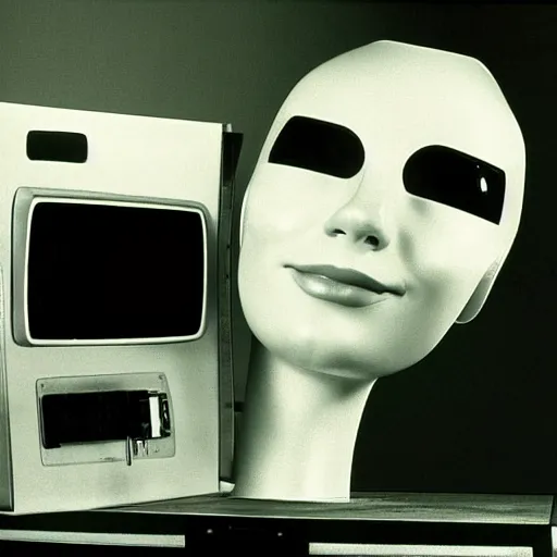 Image similar to robot with a crt television for a head, 1970 HQ photograph