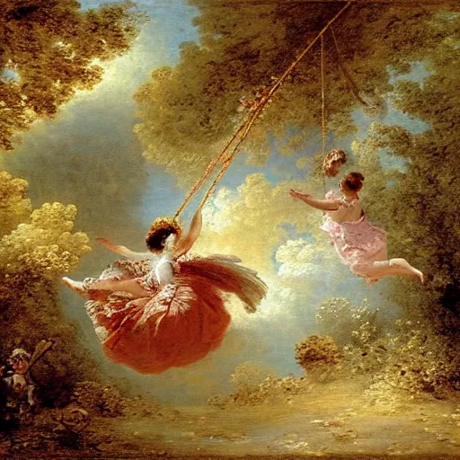 Prompt: Jean-Honoré Fragonard, The Swing