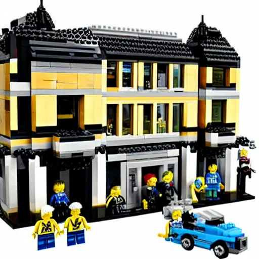 Image similar to mar - a - lago fbi raid lego set