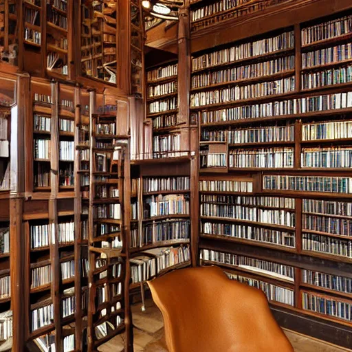 Prompt: rare book library