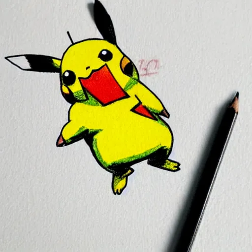 Image similar to pikachu wearing a christmas jumper pencil sketch highly detailed, smooth, sharp focus