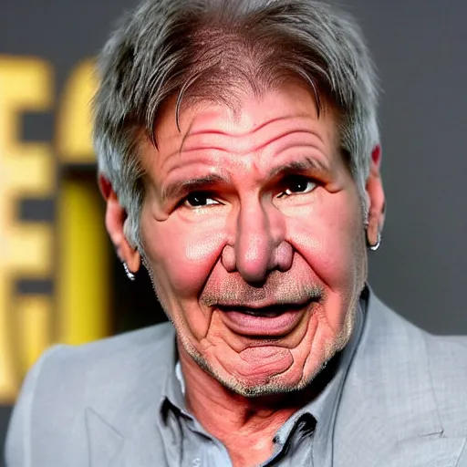 Image similar to high speed photos of harrison ford sneezing