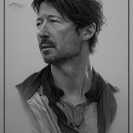 Image similar to amazing lifelike award winning pencil illustration of Aiden gillen trending on art station artgerm Greg rutkowski alphonse mucha cinematic