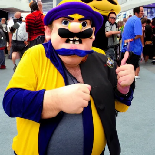 Image similar to Full-Cosplay Wario, played by John Candy, 2011 Comic-Con, blog-photo