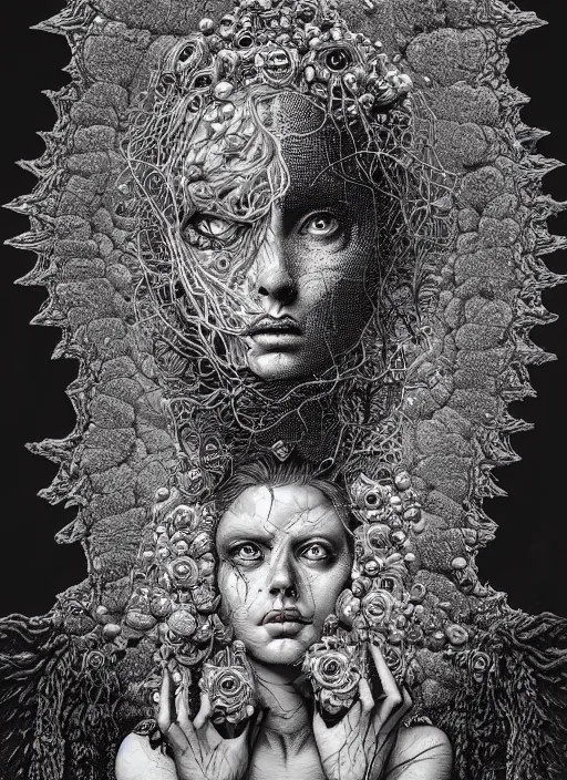 Prompt: Goddess of despair painting by Dan Hillier, intricate, highly detailed, trending on artstation, artstationHD, artstationHQ, 4k, 8k