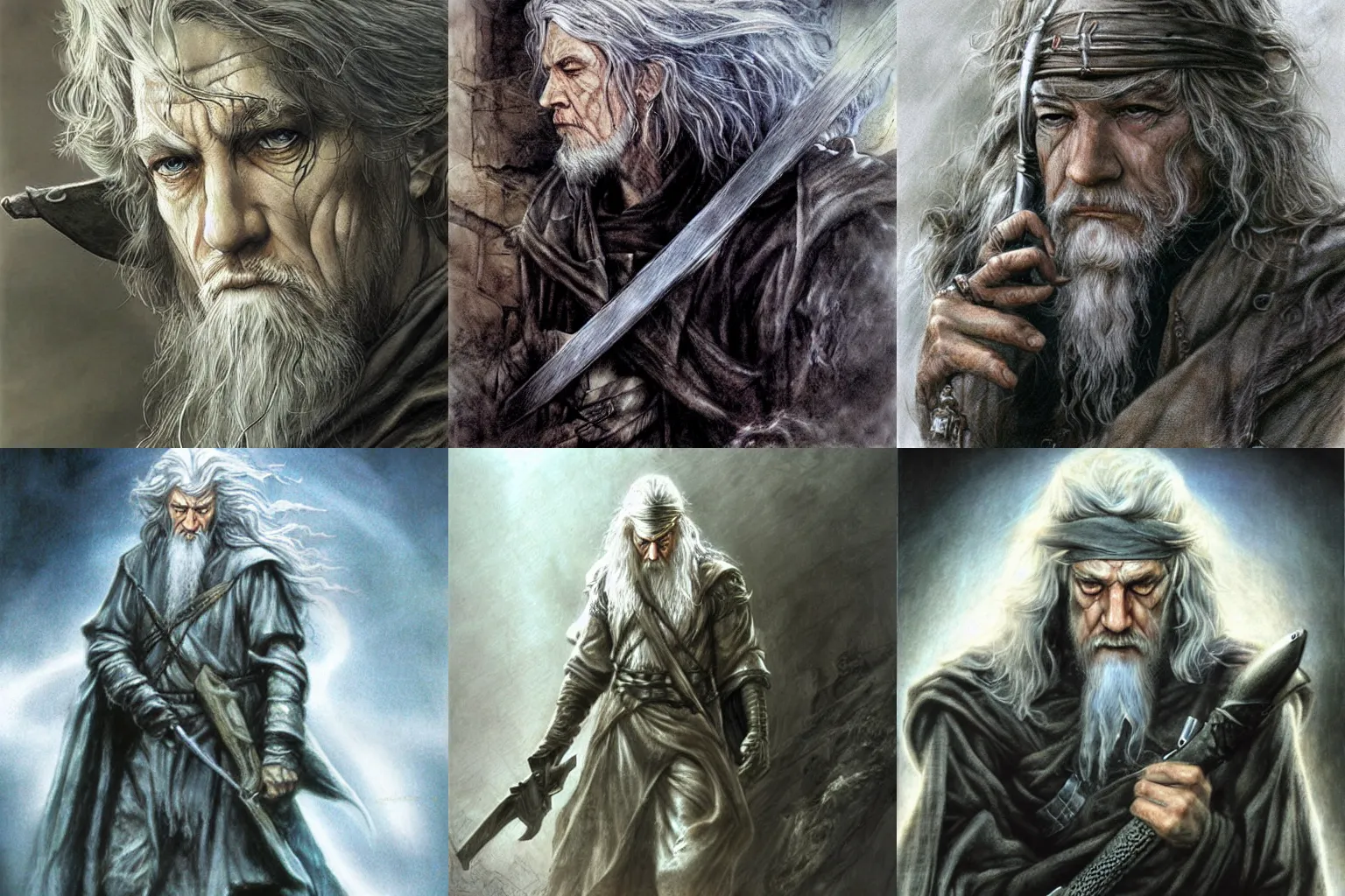 Prompt: Gandalf as Solid Snake by Luis Royo, Digital art, dramatic, ultradetailed, full body