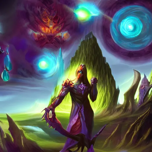 Image similar to fantasy cosmic concept art of the Universes child