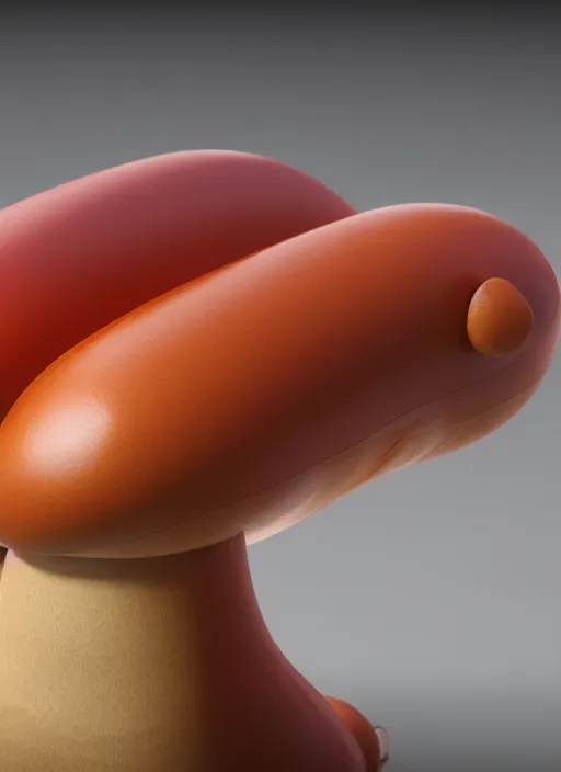 Image similar to plastic cat looking like a hotdog, photorealism, canon r 3, symmetry, octane render, unreal engine, dramatic lights, professional studio photo