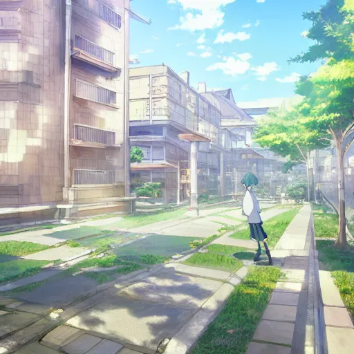 Prompt: The Education and Residential Ward, Bunkyo, Anime concept art by Makoto Shinkai