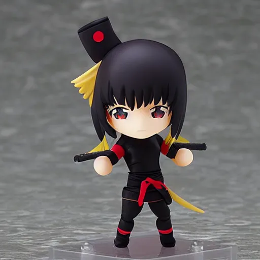 Image similar to seductive, cute young ninja, nendroid, stephen bliss style