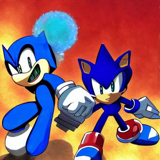 edgy sonic the hedgehog fanfiction cover art, anime,, Stable Diffusion