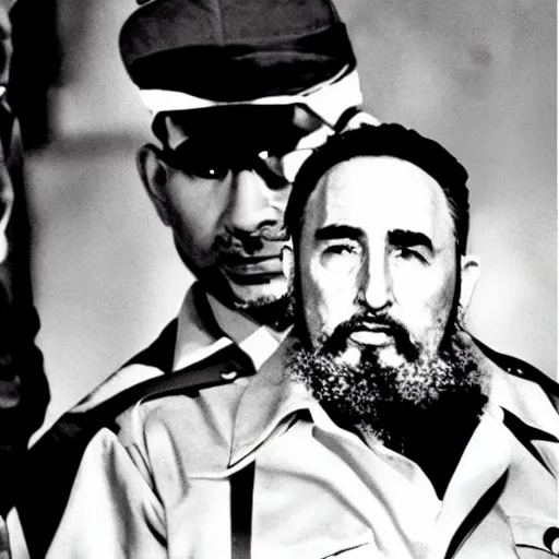 Prompt: Fidel Castro cosplaying Shinji Ikari