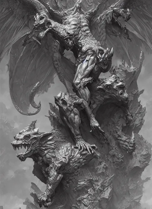 Image similar to Gargoyle, octane render, digital art, hyperdetailed, ornate, artstation trending, world renowned artists, worth1000.com, cgsociety, by greg rutkowski, by Gustave Doré, by Marco Turini, by Artgerm, Deviantart