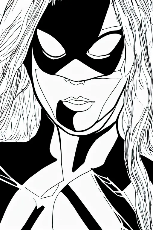 Image similar to a portrait of samantha fox as spider gwen,, single head, no double head,