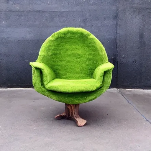 Prompt: create an armchair in shape of avocado 🥑