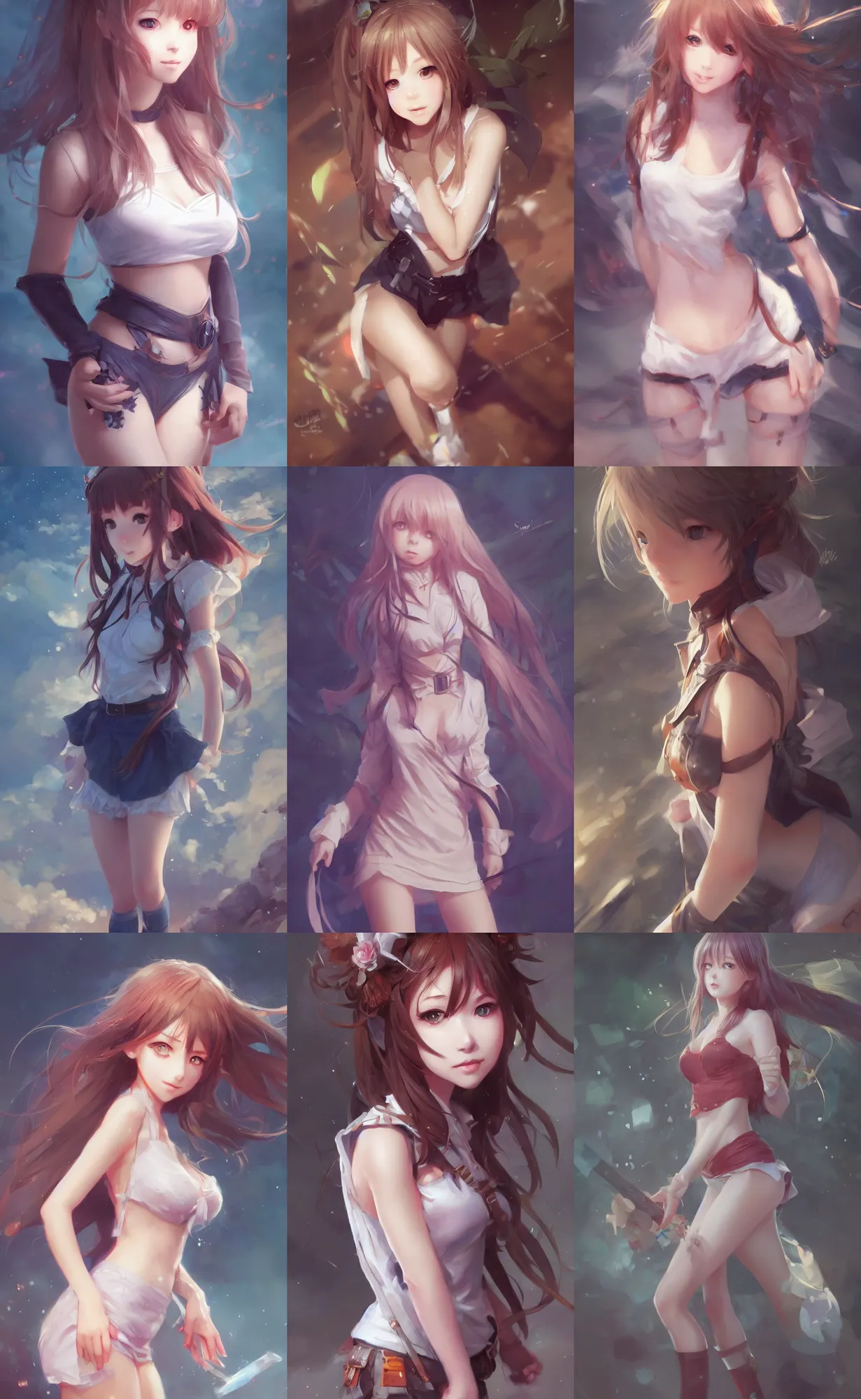 Prompt: full body shot of cute girl beautiful anime portrait , by Stanley Artgerm Lau, WLOP, Rossdraws, James Jean, Andrei Riabovitchev, Marc Simonetti, and Sakimichan, tranding on artstation