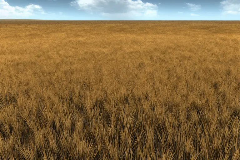 Prompt: a dry grass land, 4 k, 8 k, photorealistic landscape, landscape imagery, 4 k luminous lighting, volumetric lighting,