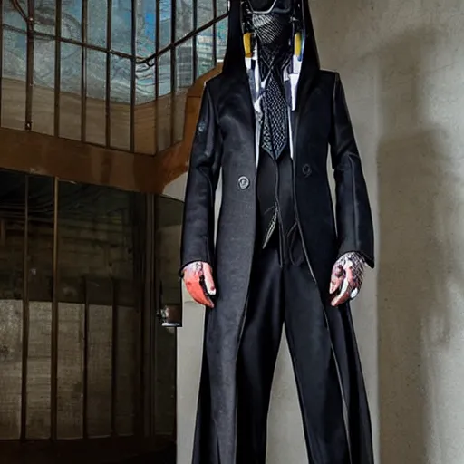 Image similar to cyberpunk mens formalwear