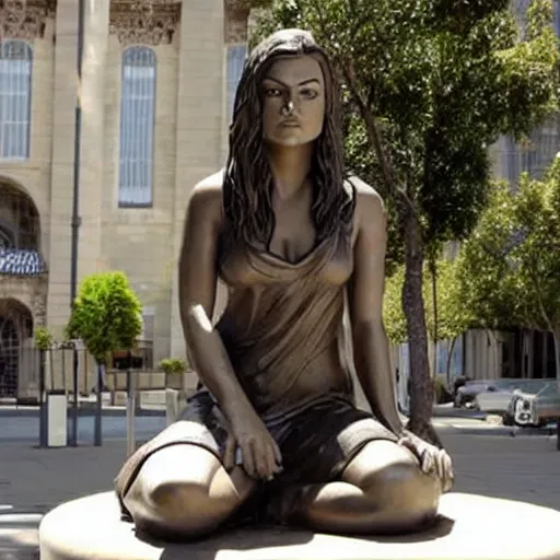 Prompt: Mila Kunis statue