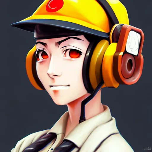 Prompt: beautiful anime style digital painting portrait of engineer woman from team fortress 2 by valve, 4 k, 8 k, hd, high resolution, highly detailed, intricate detail, ultra realistic faces, digital art, trending on artstation, team fortress 2