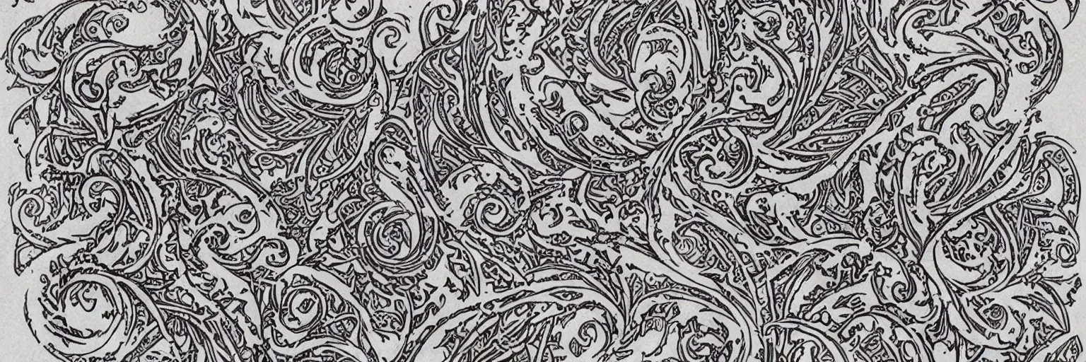 Image similar to intricate design pattern for elvish tattoos