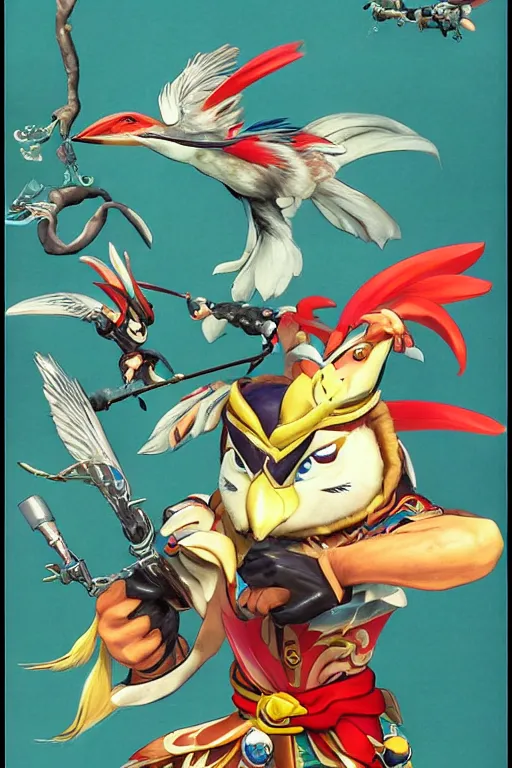 Image similar to Anthropomorphic bird fighter by Capcom, Akiman, Kinu Nishimura, Daigo Ikeno