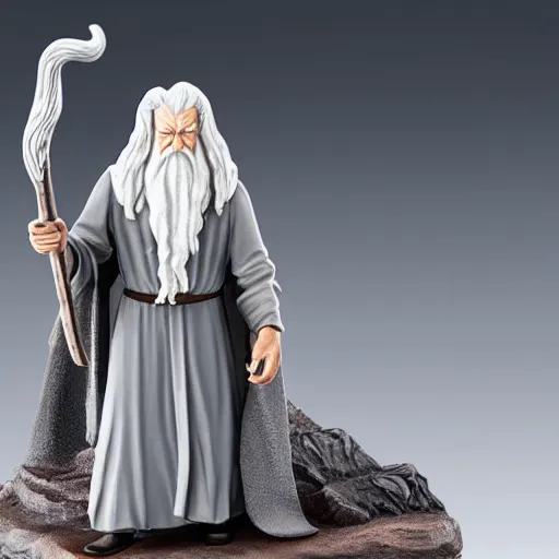 Prompt: Gandalf figurine, detailed product image