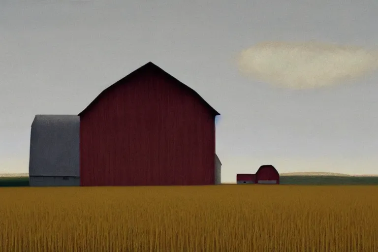 Image similar to a wheat field with barn artwork by tim eitel