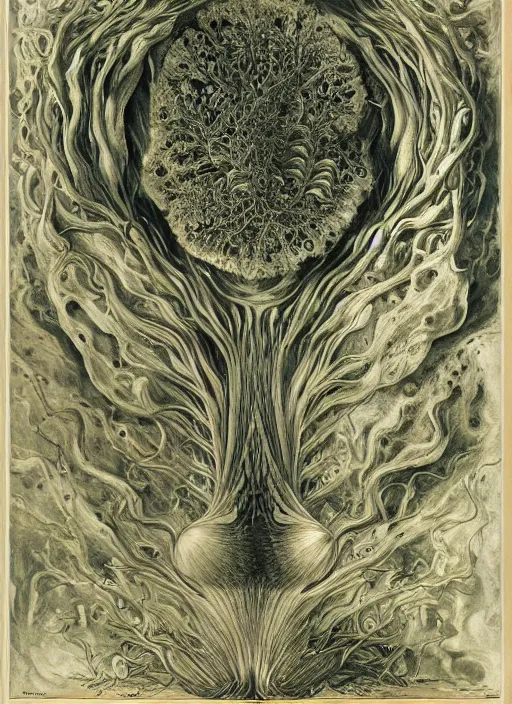 Prompt: abiogenesis, by ernst haeckel and agostino arrivabene and robert hooke and joaquin sorolla