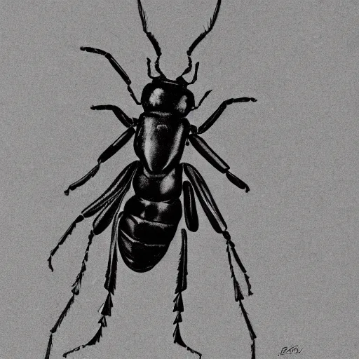 Image similar to insect, black and white, botanical illustration