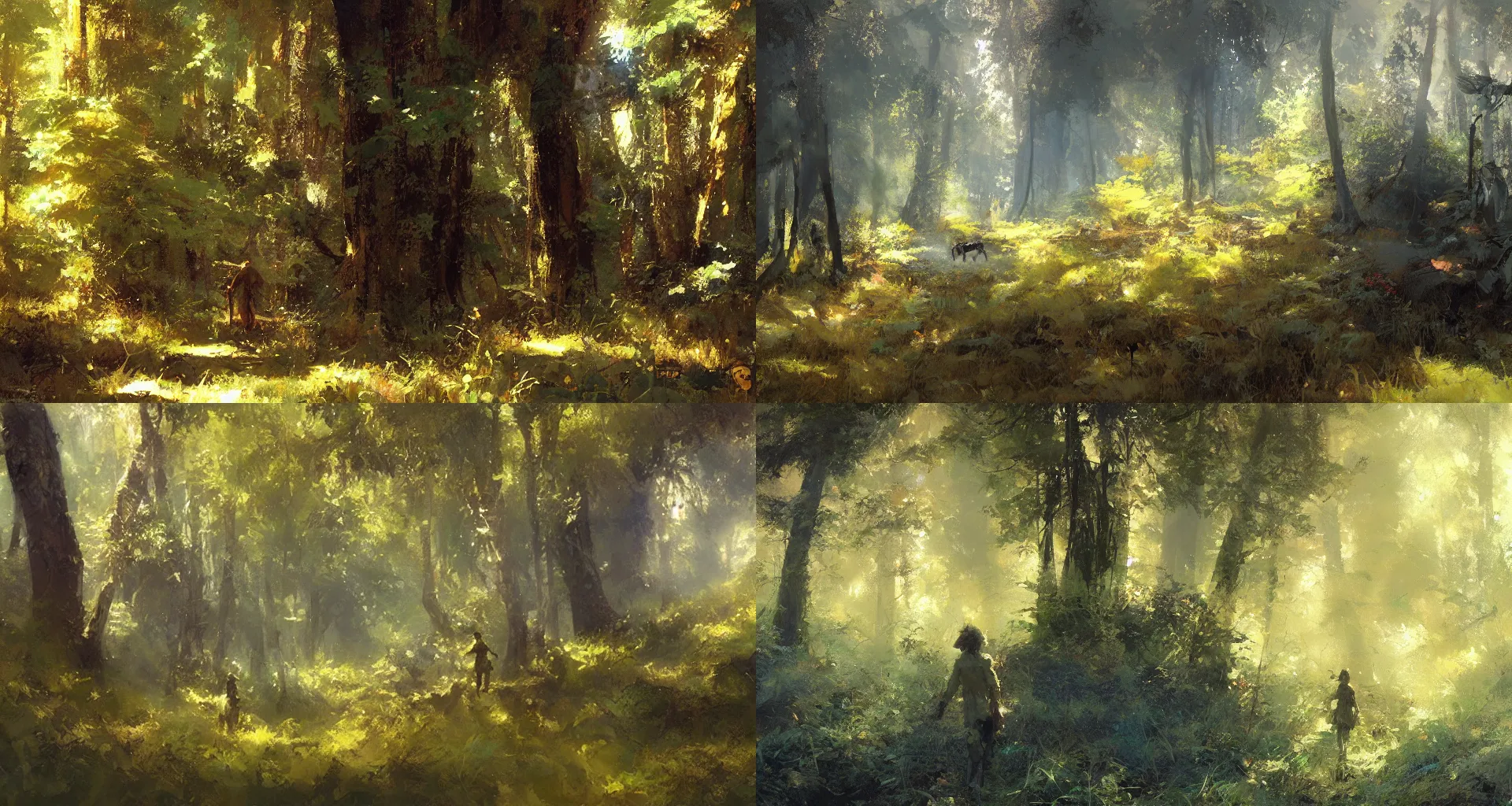 Prompt: forest, art by craig mullins