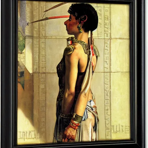 Image similar to cleopatra by norman rockwell