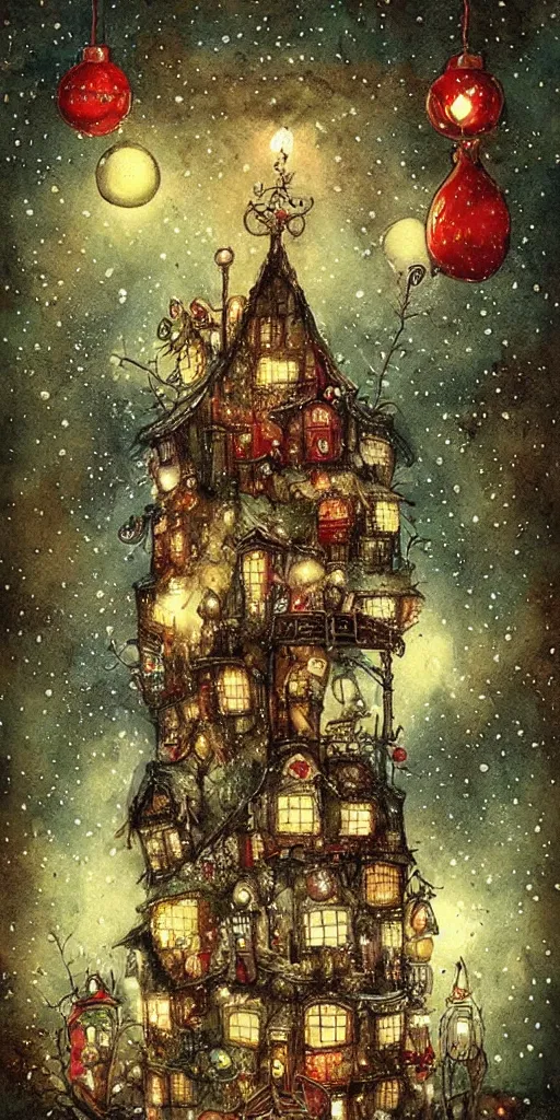 Image similar to a christmas scene by alexander jansson