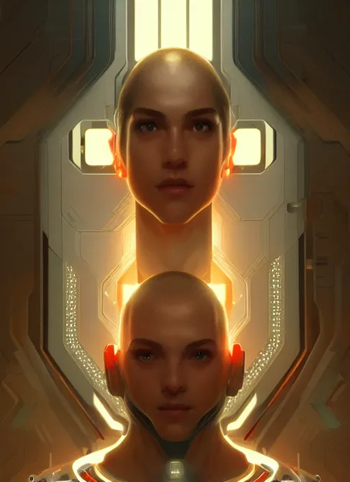 Image similar to symmetry!! portrait of mario, sci - fi, tech wear, glowing lights!! intricate, elegant, highly detailed, digital painting, artstation, concept art, smooth, sharp focus, illustration, art by artgerm and greg rutkowski and alphonse mucha