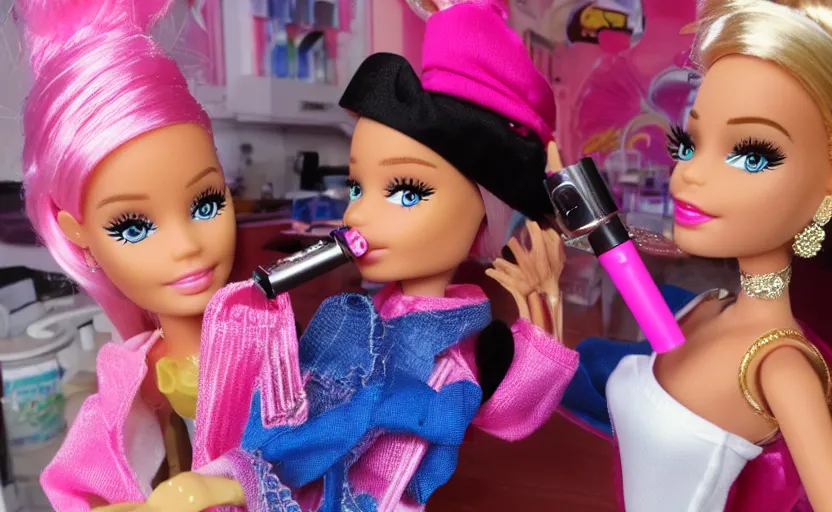 Prompt: barbie's first vape