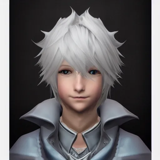 alphinaud, portrait from final fantasy, studio lighting | Stable ...