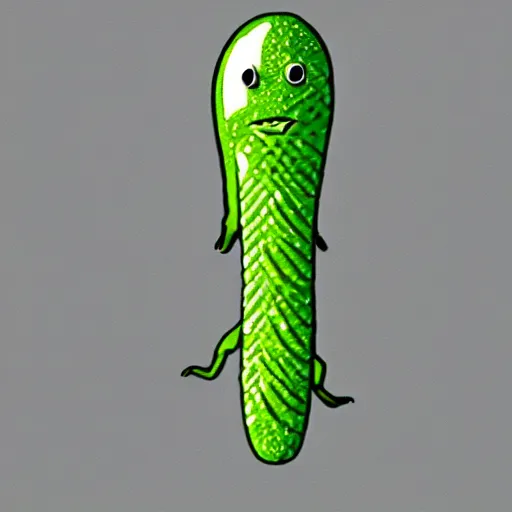 Image similar to an alien that looks like a pickle