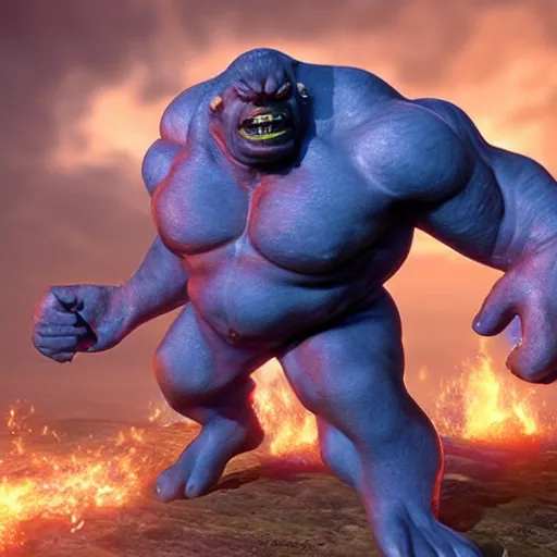 Image similar to ultra realistic weaponized mutant ogre