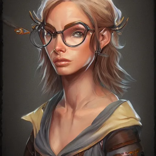 Image similar to character portrait by magali villeneuve, fantasy, dungeons & dragons, beautiful, artstation contest winner, detailed