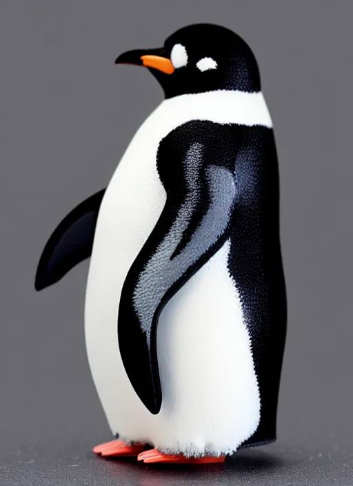 Prompt: 80mm resin detailed miniature of fluffy penguin, Product Introduction Photos, 4K, Full body, simple background