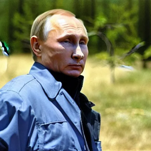 Prompt: Putin as A former CIA officer who's living off the grid finds himself on the run from people who want to kill him.