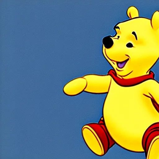 Image similar to winnie the pooh, thugged out