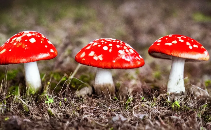 Prompt: a photography of a bloody mushroom, photorealistic, terriying, insects flying, 2 4 mm,