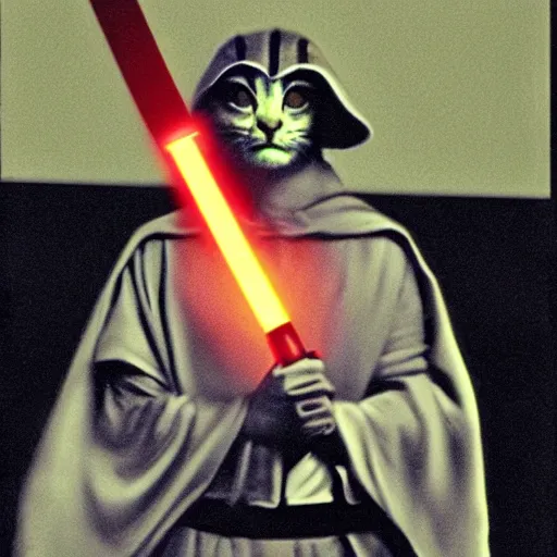 Prompt: Jedi knight kitten turning to the dark side