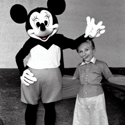 Image similar to walt disney dressed as mickey mouse