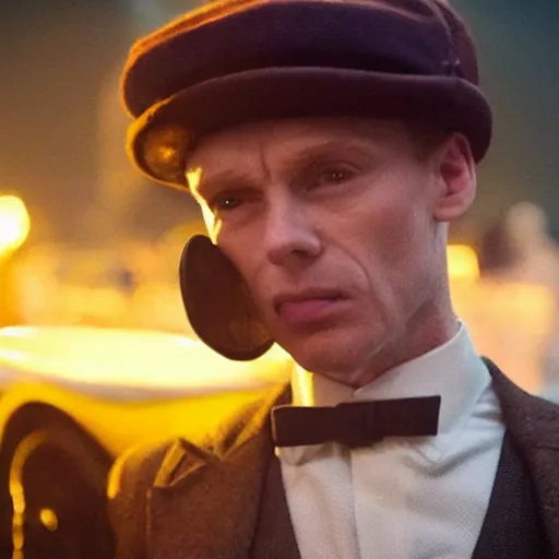 Prompt: Sonic the Hedgehog in the Peaky Blinders